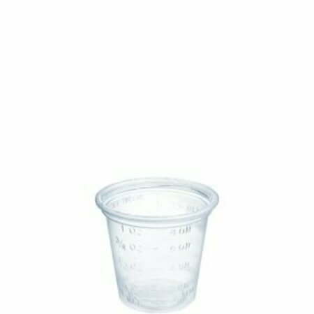 SOLO CUP Cup Plastic 1 oz Grad Medicine Clear, 25PK P101M
